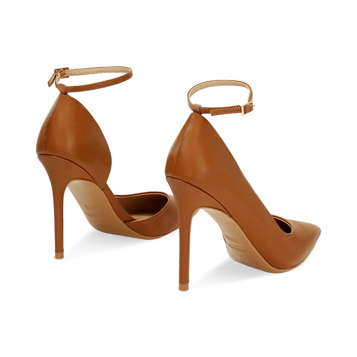 Heels Escarpins Cognac Giancarlo Chaussures Cuir Cognac Joelle