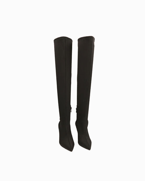 CHAUSSURES POUR FEMMES BOTTE AU CUISSES, BLACK