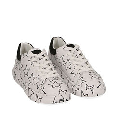 Sneakers bianche stampa stelle, SPECIAL SALES, 172621032EPBIAN036, 002a