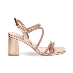 Sandales rose-or avec talon 7,5 cm, Primadonna, 274946303LPRAOR035, 001 preview