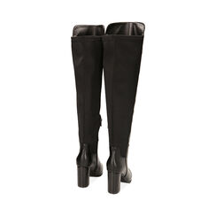 Stivali a coscia neri retro stretch, tacco 8,5 cm, Primadonna, 223016689EPNERO036, 003 preview