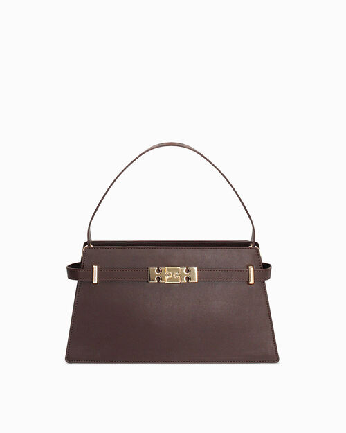 Mini bag testa di moro con dettagli chic, DK BROWN