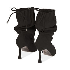 Ankle boots neri in microfibra, 8,5 cm , Special Price, 182180110MFNERO035, 003 preview