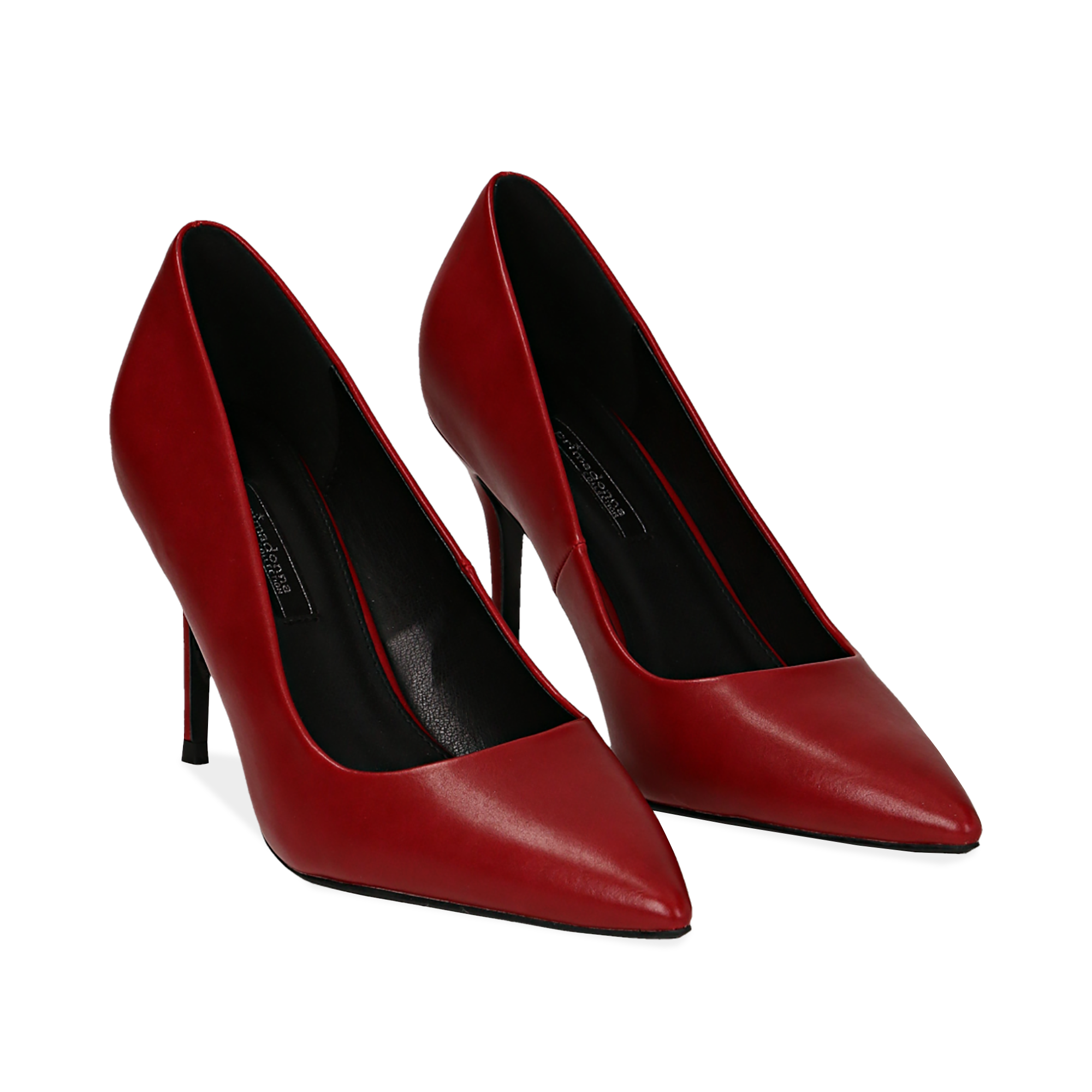 decollete rosso pelle