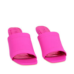 Mules Open Toe fucsia in tessuto, Primadonna, 232711517LYFUCS035, 002a