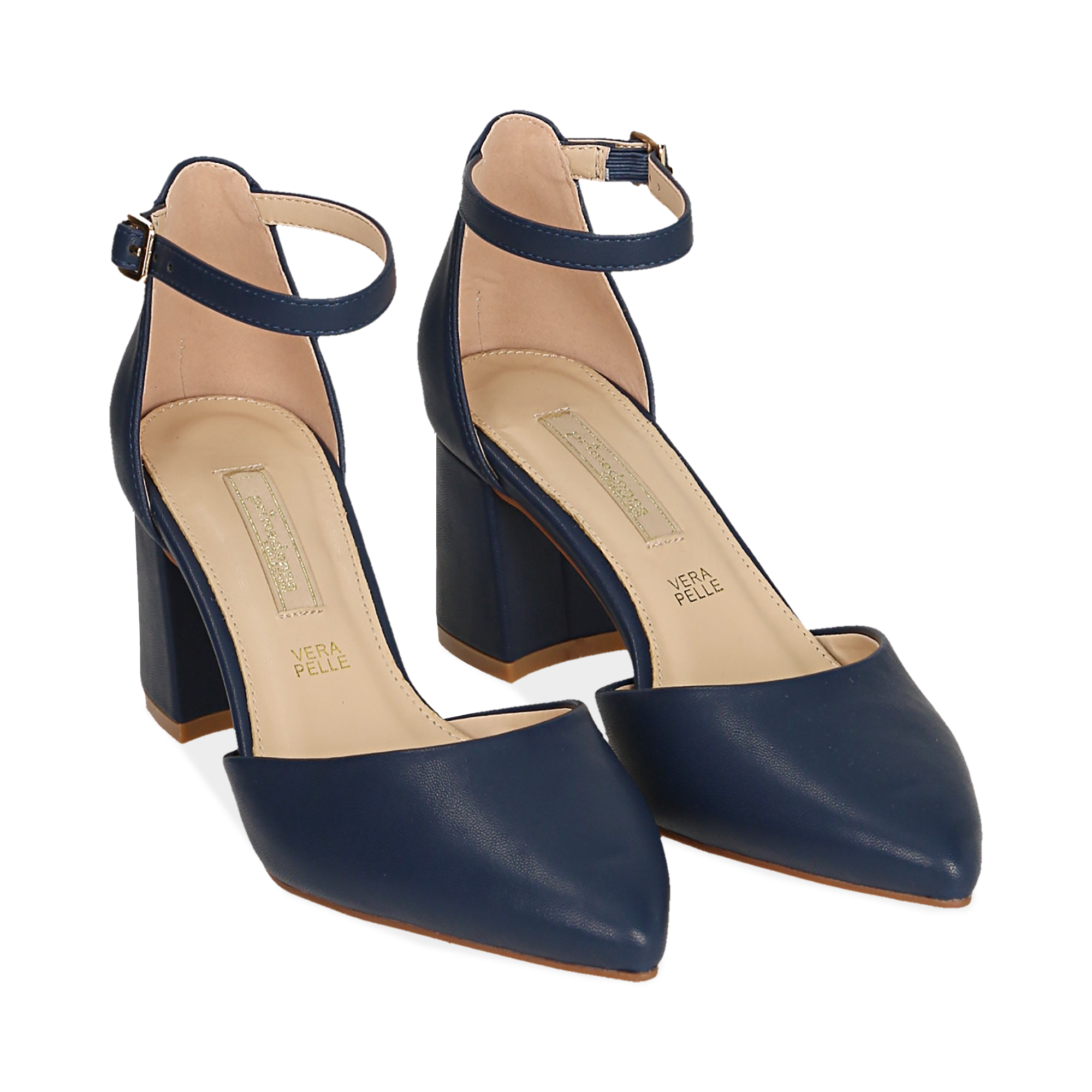 scarpe decollete con tacco largo