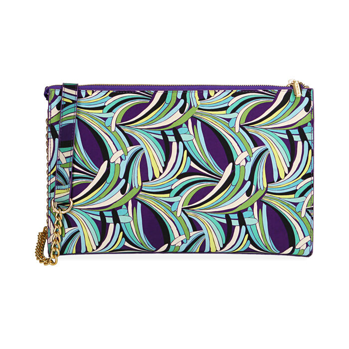 Borsa a tracolla donna viola in raso | Primadonna Collection