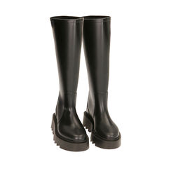 Botas de lluvia de pvc negro, Primadonna, 200901006PVNERO035, 002a