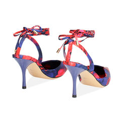 D&eacute;collet&eacute; slingback blu-rosso tacco 8,5 cm, Primadonna, 272100805RSBLRO035, 004 preview