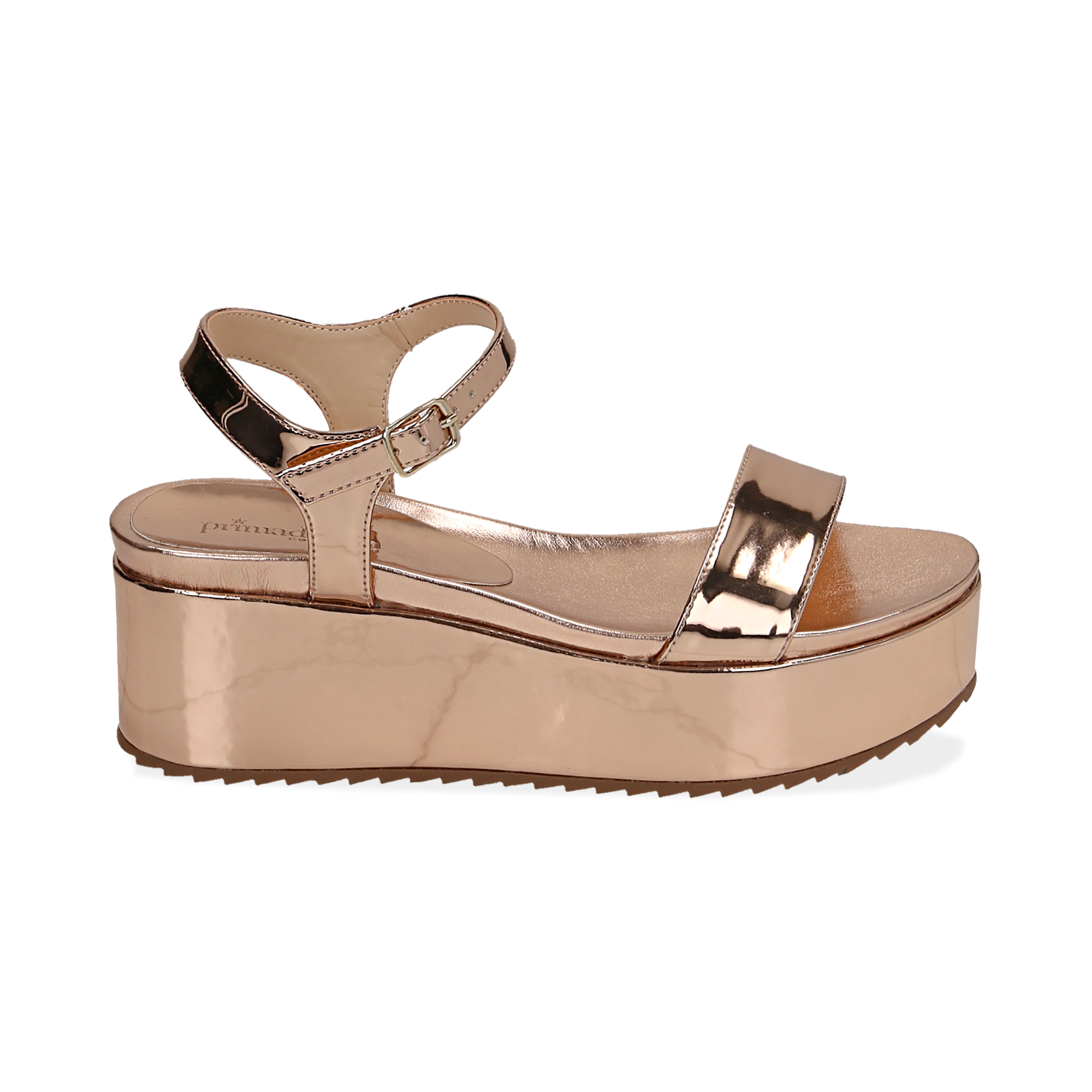 Sandali zeppa oro Clearance