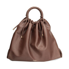 Borsa a mano testa di moro con manico circolare, Primadonna, 262341875EPMOROUNI, 001a