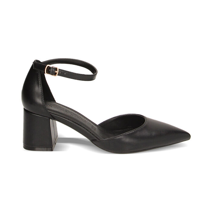 Décolleté Open Shank nere, tacco 6 cm, Primadonna, 232121505EPNERO035