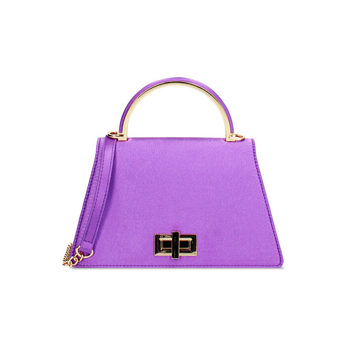 Mini bolsa mujer violeta en satén, Primadonna, 255126021RSVIOLUNI