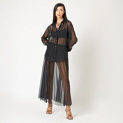 Camicia donna nero in tessuto trasparente, Primadonna, 25C924389TSNEROUNI, 002 preview