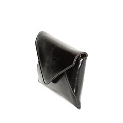 Borsa a tracolla nera in crack, Promozioni, 245124695SCNEROUNI, 002a