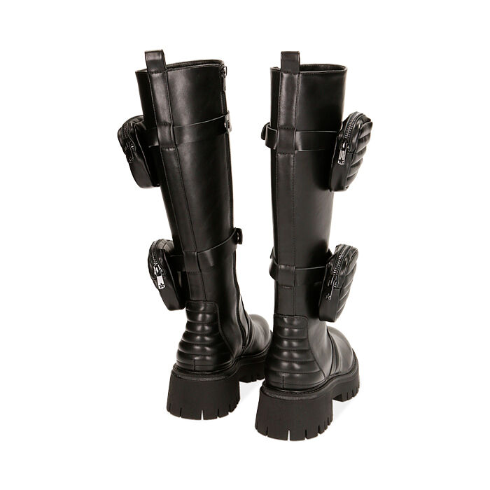 Botas negras para mujer con bolsillos | Primadonna Collection