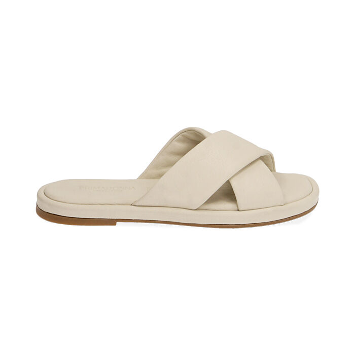 Sandalias mujer crema de cuero | Primadonna Collection