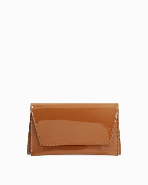 Pochette camel con tracolla removibile, CAMEL