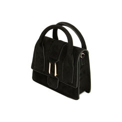 Mini-bag nera in microfibra, Primadonna, 225124537MFNEROUNI, 002 preview
