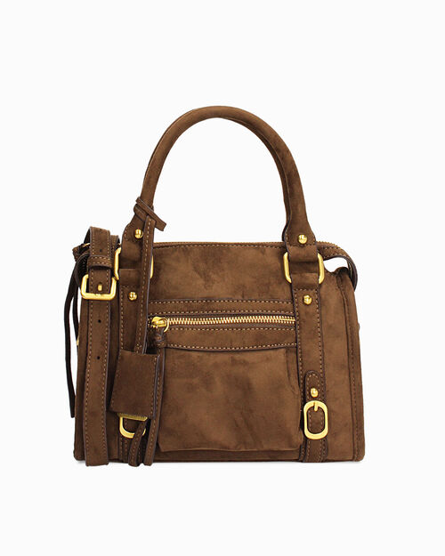 Mini bag camel con tracolla removibile, CAMEL