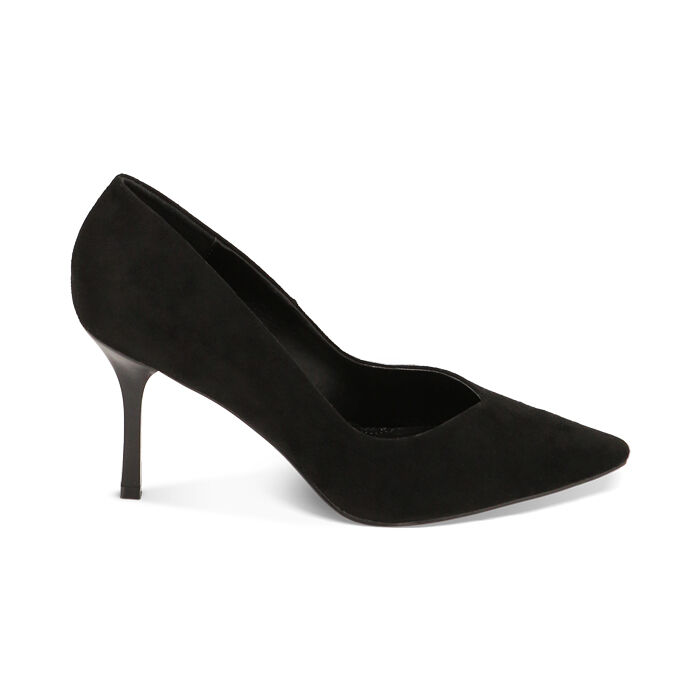 D collet donna nere in microfibra tacco 8 5 cm Primadonna