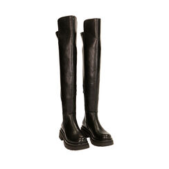 Bottes overknee noires, talon 5 cm , Special Price, 180610123EPNERO037, 002a