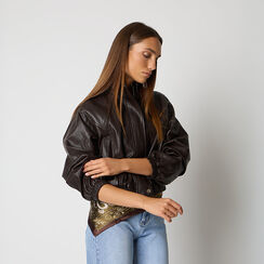 Giubbino bomber testa di moro in materiale sintetico, Primadonna, 262568807EPMOROL, 004 preview