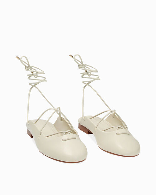 WOMEN SHOES BALLERINA SLINGBACK SYNTHETI, CREAM