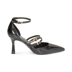 Décolleté open shank nera con tacco 7,6 cm da donna, Primadonna, 264902571EUNERO035, 001 preview