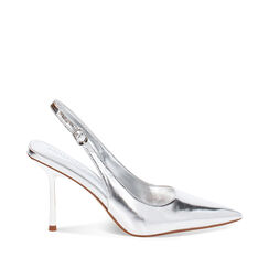 Décolleté slingback de mujer plateados, Primadonna, 25M748888LMARGE035, 001a