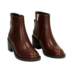 Tronchetto cognac basic, tacco largo 5 cm, Primadonna, 242723602EPCOGN035, 002 preview