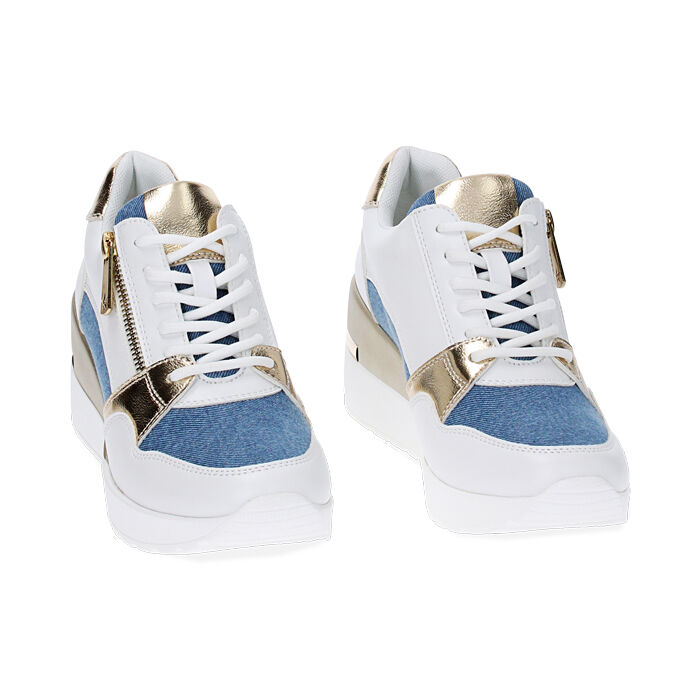 Scarpe zeppa jeans outlet