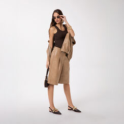 Camiseta sin mangas marr&oacute;n oscuro con detalles chic, Primadonna, 27B463201TSMOROL, 003 preview