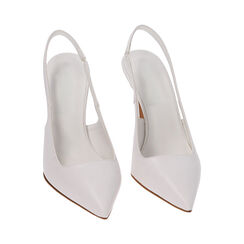 Décolleté slingback bianche, tacco 11 cm, Primadonna, 21M863692EPBIAN035, 002 preview