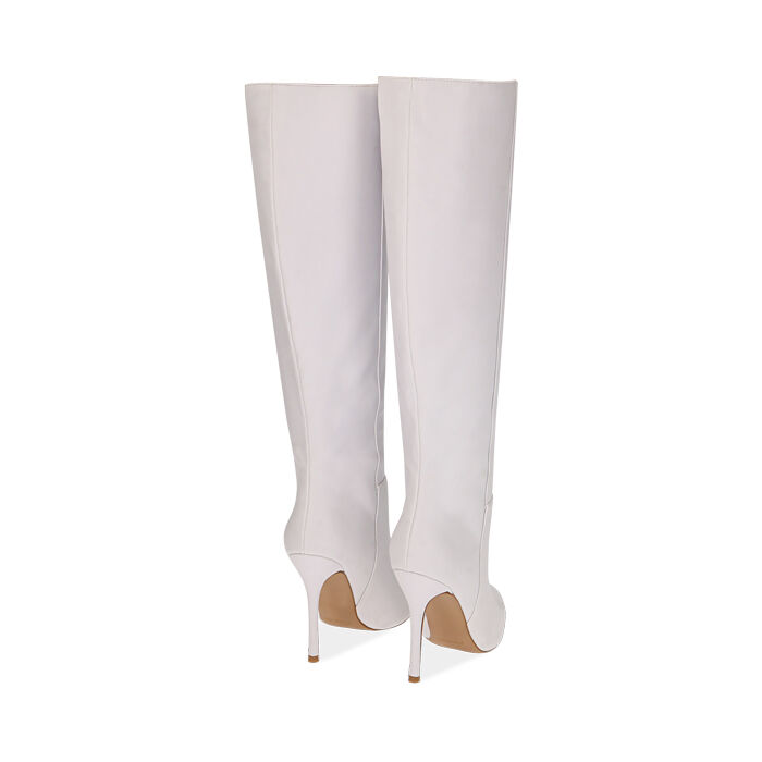 Stivali bianchi, tacco 11 cm | Primadonna Collection