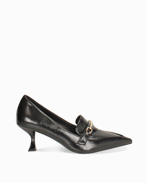 CHAUSSURES POUR FEMMES MOCASSINS SYNTHET, BLACK
