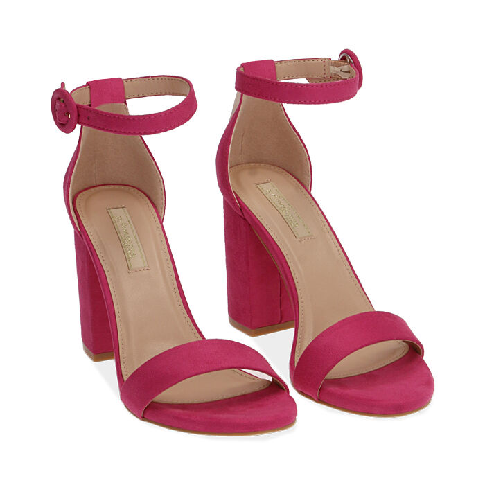 Donna Scarpe da Scarpe col tacco da Sandali col tacco Sandali in Pelle FucsiaMarc Ellis in Pelle di colore Rosa 