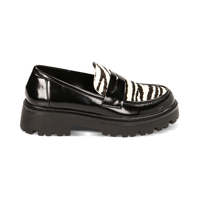 Mocassini zebra in cavallino, Primadonna, 224954351CVZEBR035