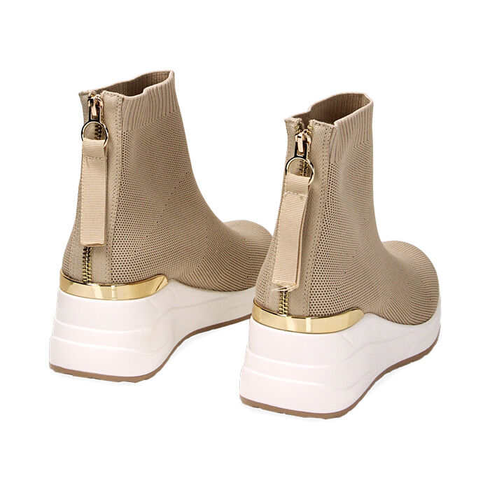 Slip on femme beige best sale