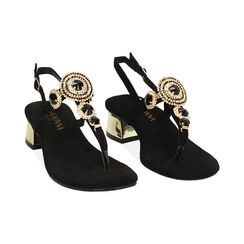 Sandale à petit talon femme noire, Primadonna, 254946631MFNERO035, 003 preview
