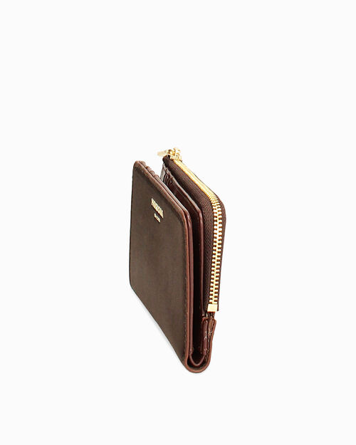 Portafoglio testa di moro con dettagli eleganti, DK BROWN