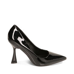 Décolleté nere in vernice, tacco 9,5 cm, Primadonna, 222159623VENERO035, 001a