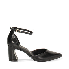 Décolleté open shank nere con tacco di 7,3 cm, Primadonna, 264909512EUNERO035, 001a