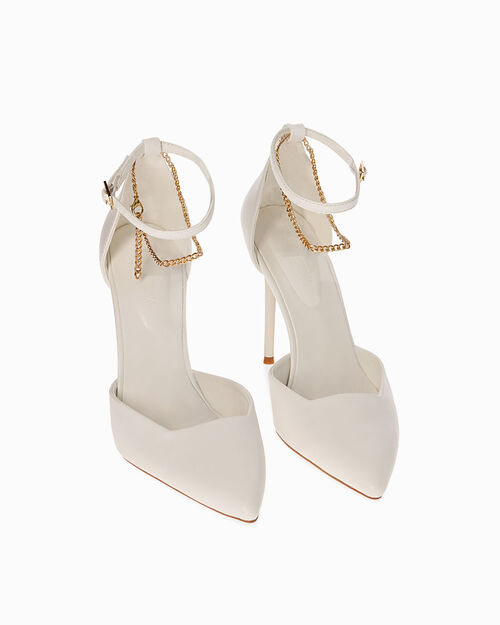 D&eacute;collet&eacute; bianche, tacco 10,5 cm, WHITE