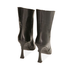 Ankle boots neri in pelle, tacco 10 cm , Primadonna, 20L670150PENERO036, 003 preview