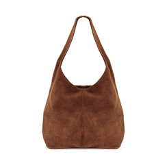 Borsa a spalla di camoscio testa di moro, Primadonna, 260802577CMMOROUNI, 001a