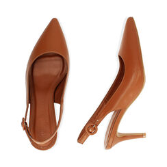 Slingback cognac, tacco 7 cm , SPECIAL PRICE, 192133673EPCOGN037, 003 preview
