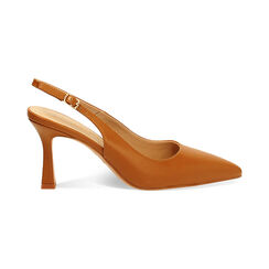 Escarpins slingback femme cognac raffinés, Primadonna, 254902503EPCOGN036, 001 preview