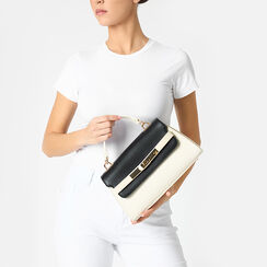 Sac à main femme crème noir, Primadonna, 255100437EPPANEUNI, 002a