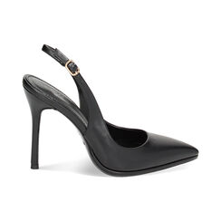 Décolleté slingback nere, tacco 10 cm, Primadonna, 232186203EPNERO035, 001 preview